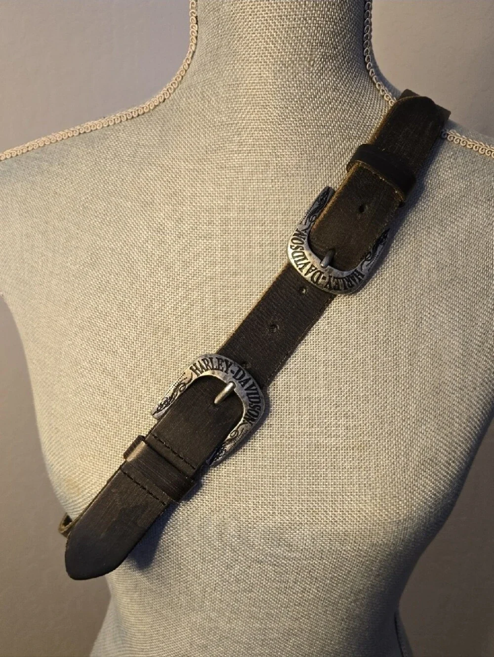 Harley Davidson  Double Buckle Leather Belt